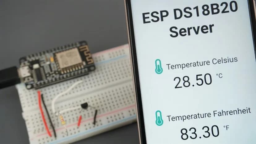 ESP8266 z DS18B20 w Lua: Prosty system monitoringu temperatury