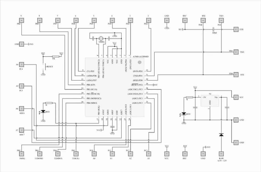 Arduino Nano: Kompletny schemat i opis pinów - Poznaj układ